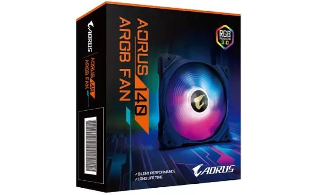 GIGABYTE AORUS 140mm Sleeve Silent & Performance ARGB FAN w/ Premium 6 Slots Motor