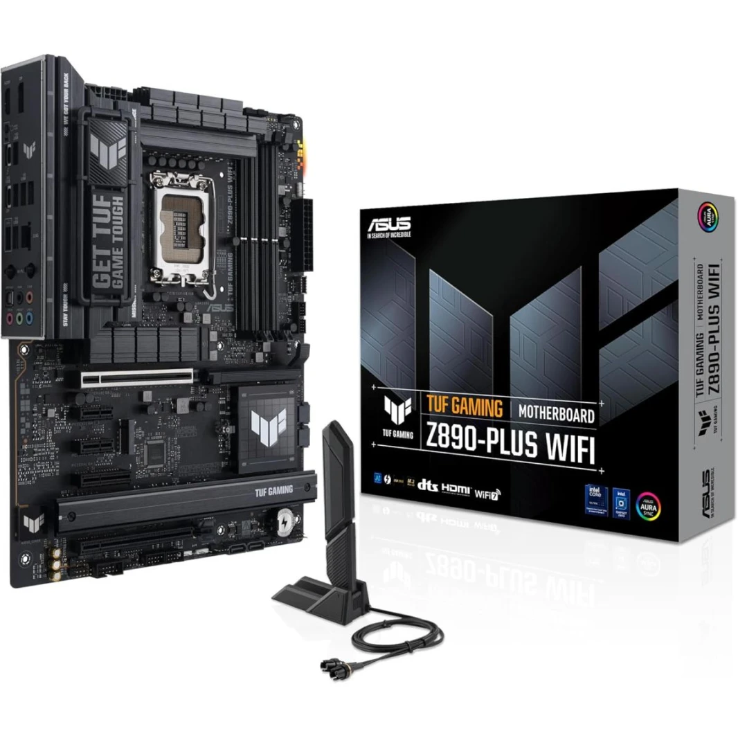 ASUS TUF GAMING Z890-PLUS WIFI (Wi-Fi 7), Intel Core Ultra (Series 2), LGA 1851/DDR5/PCIe 5.0/4xM.2 - ATX Gaming MotherBoard