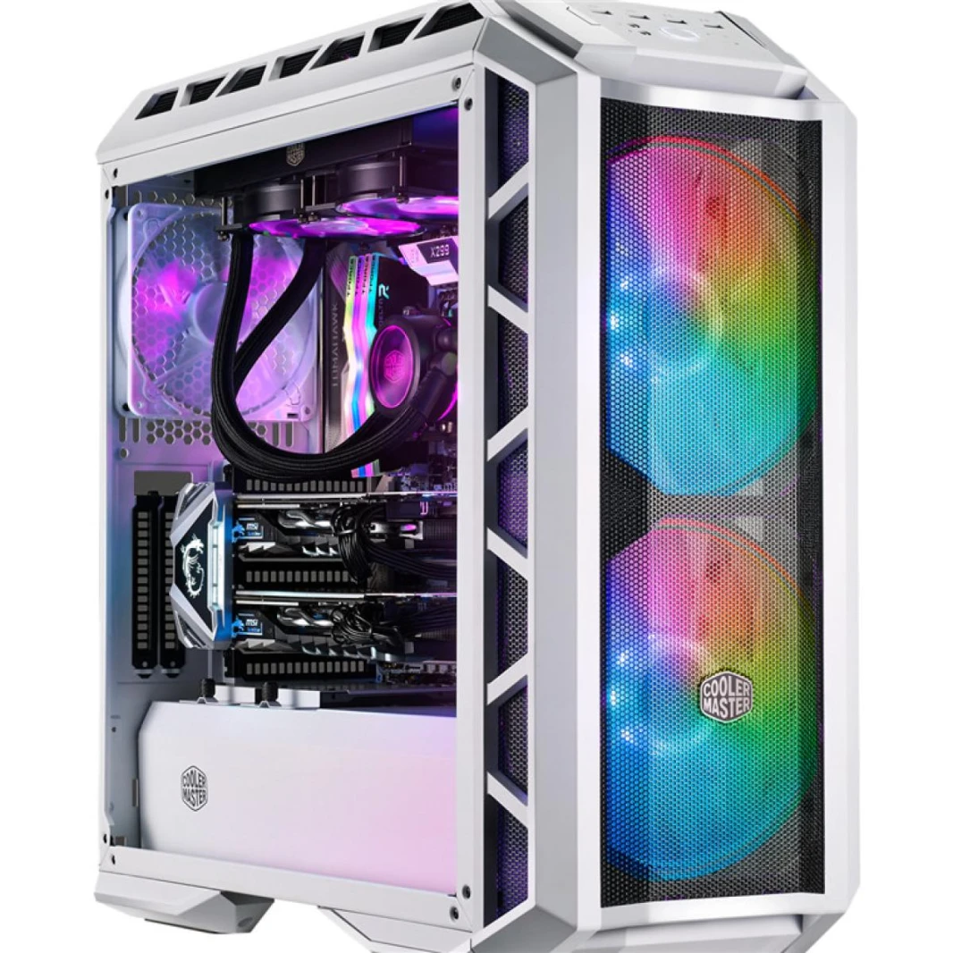 COOLERMASTER H500P Mesh White  ARGB Mid tower Tempered Glass Gaming Case