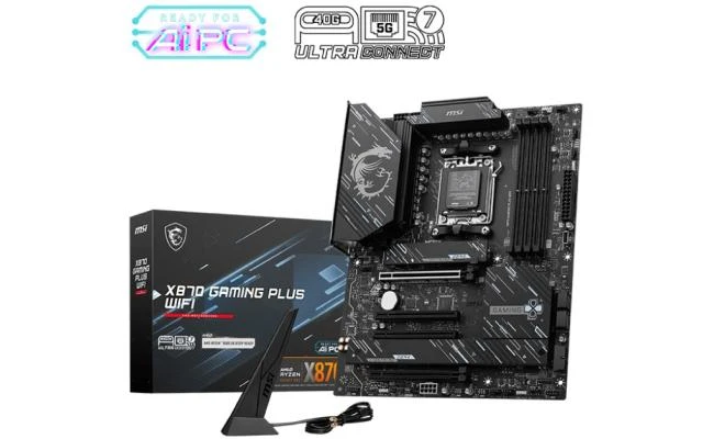 MSI X870 Gaming Plus WiFi (Wi -Fi 7) AMD Ryzen 7000 8000 9000 Series AM5/DDR5/PCIe 5.0/3xm.2 - ATX Gaming Mother