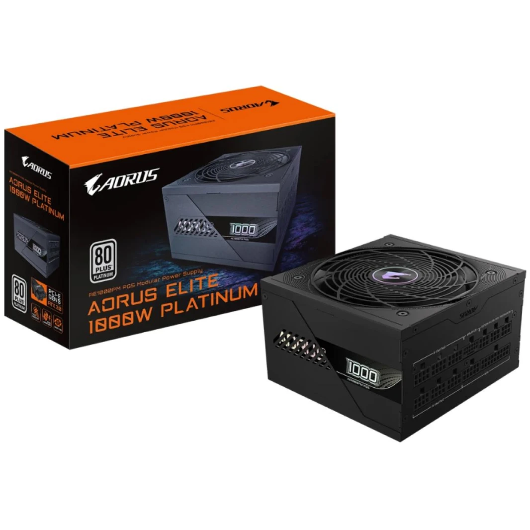 AORUS ELITE P1000W 80+ Platinum (ATX 3.0) 1000W 80 Plus Platinum Modular Power Comple