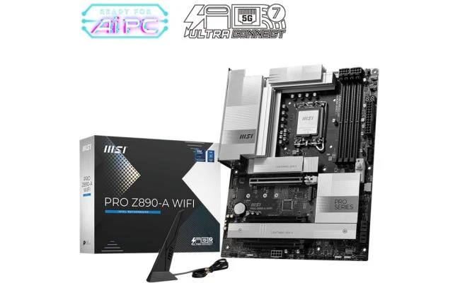MSI Pro Z890-A WiFi (Wi-Fi 7) ، Intel Core Ultra (Series 2) ، LGA 1851/DDR5/PCIe 5.0/4xm.2-ATX Gaming Motherboard