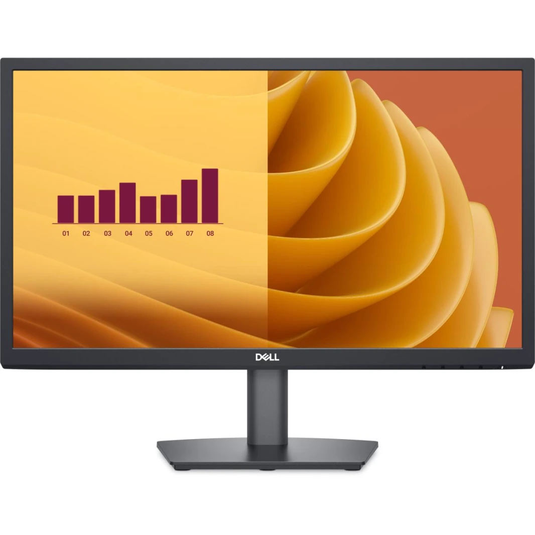 Dell E2225H شاشة مسطحة أساسية 22 "FHD VA @75Hz ، شاشة الإطار الضيقة مع DP ، VGA - Black