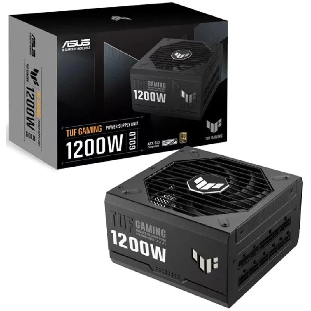 ASUS TUF Gaming 1200W (ATX 3.0) 80 Plus Gold Modular Power Supply W/ (12VHPWR) PCIe 5.0 Connector