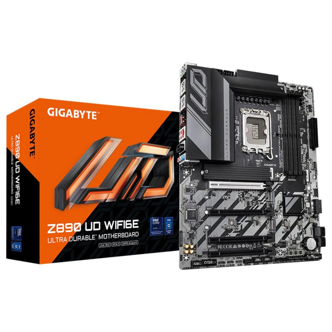 Gigabyte Z890 UD wifi6e ، Intel Core Ultra (Series 2) ، LGA 1851/DDR5/PCIe 5.0/3xm.2 - ATX Gaming Motherboard