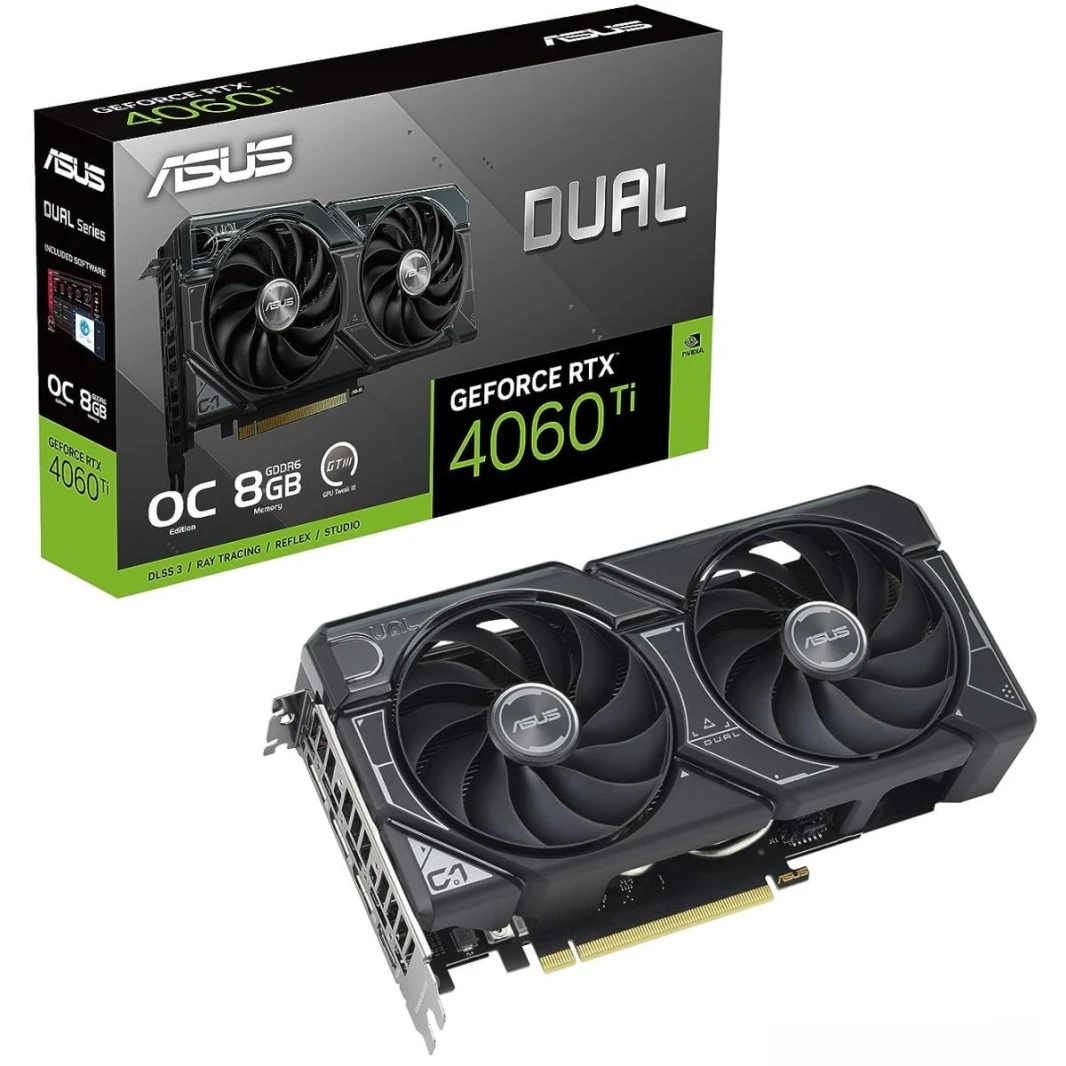 ASUS Dual Geforce RTX 4060 TI OC EDITION 8GB GDDR6 - بطاقة الرسومات