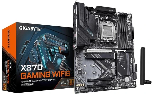 Gigabyte x870 Gaming WiFi6 AMD Ryzen 7000 8000 9000 Series AM5/DDR5/PCIe 5.0/3xm.2 - ATX Gaming Motherboard