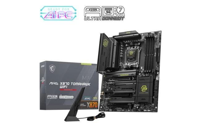 MSI MAG X870 TOMAHAWK WIFI (WI -FI 7) AMD RYZEN 7000 8000 9000 Series AM5/DDR5/PCIE 5.0/4XM.2 - ATX Gaming Motherboard