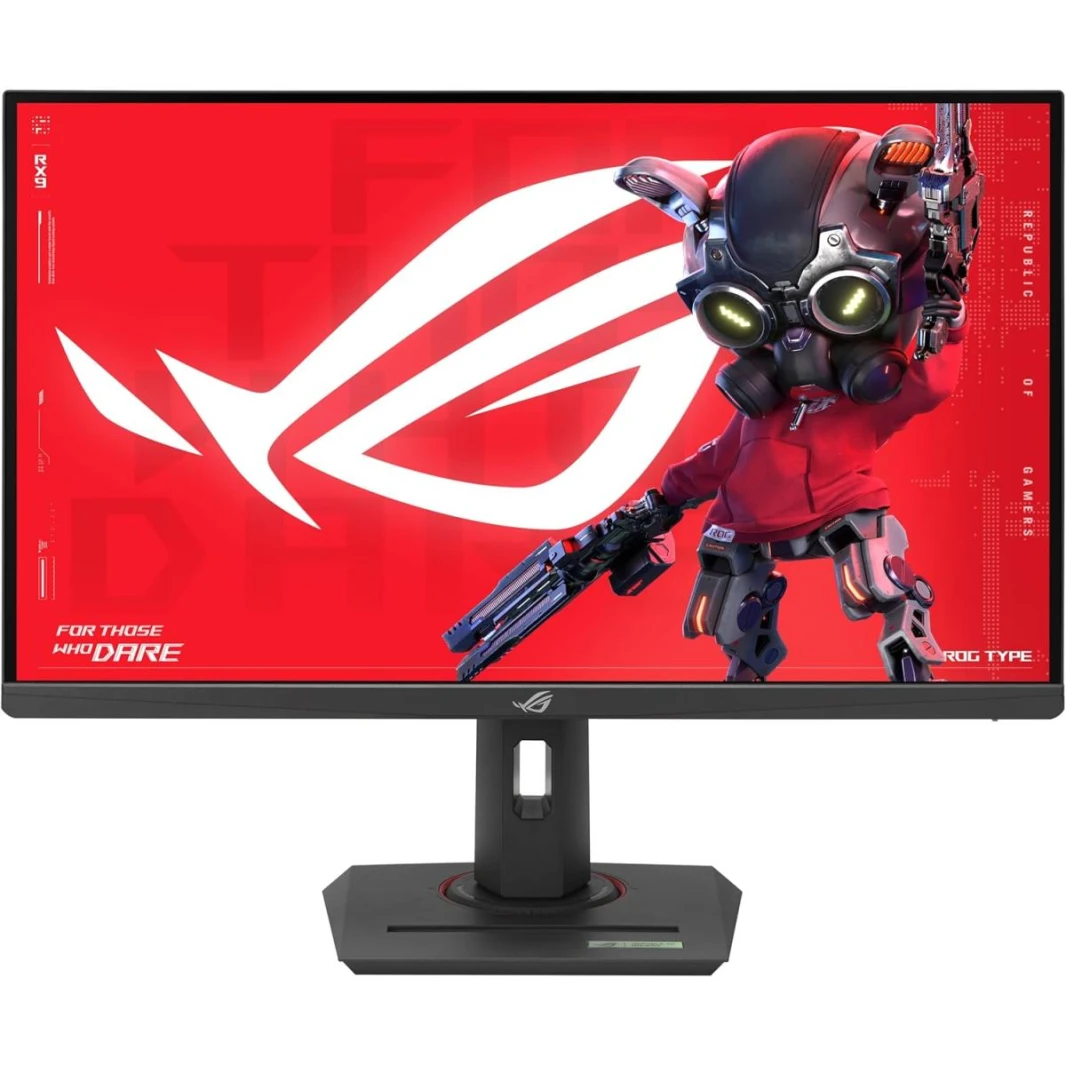 ASUS ROG STRIX (XG27ACG) 27" Flat Gaming Monitor Fast IPS 2K (2560 x 1440) 180Hz 1ms(GTG), HDR10, DCI-P3 95% & sRGB 125%, USB Type-C (DP Alt mode), G-Sync Compatible w/ Aura Syn & Ergonomic Stand