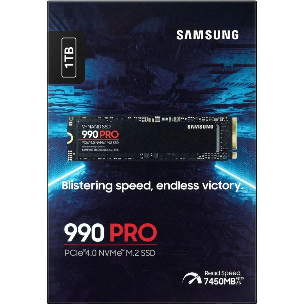 Samsung 990 PRO 1TB PCIe 4.0 NVMe M.2 SSD-Sequential Read/Write (7450/6900 MB/s)