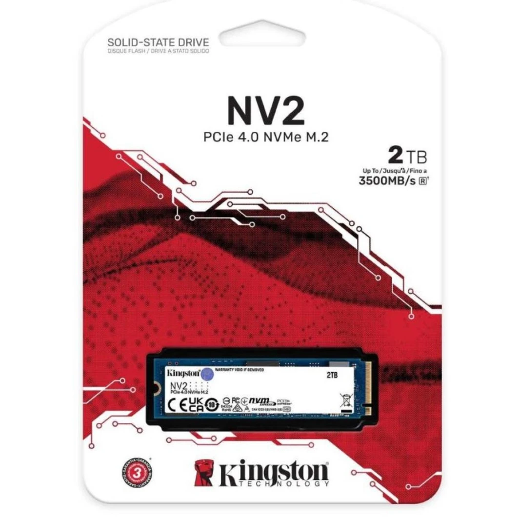 Kingston NV2 2TB M.2 NVMe PCIe 4.0, GEN 4 SSD Up To 3500/2100 MB/s Read/Write