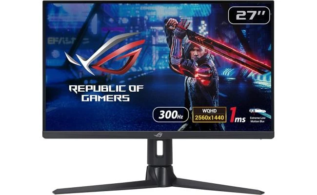 ASUS ROG STRIX (XG27AQMR) 27" Flat Gaming Monitor Fast IPS 2K (2560 x 1440) 300Hz 1ms(GTG), HDR10, DCI-P3 97% & sRGB 120%, 10Bit, G-Sync Compatible w/ Ergonomic Stand