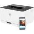 طابعة HP Color Laser 150nw، طباعة ومسح ضوئي بحجم A4، طباعة ومسح ضوئي سهل عبر Wi-Fi Direct من خلال تطبيق HP Smart، منفذ USB 2.0 عالي السرعة، شبكة إيثرنت 10/100