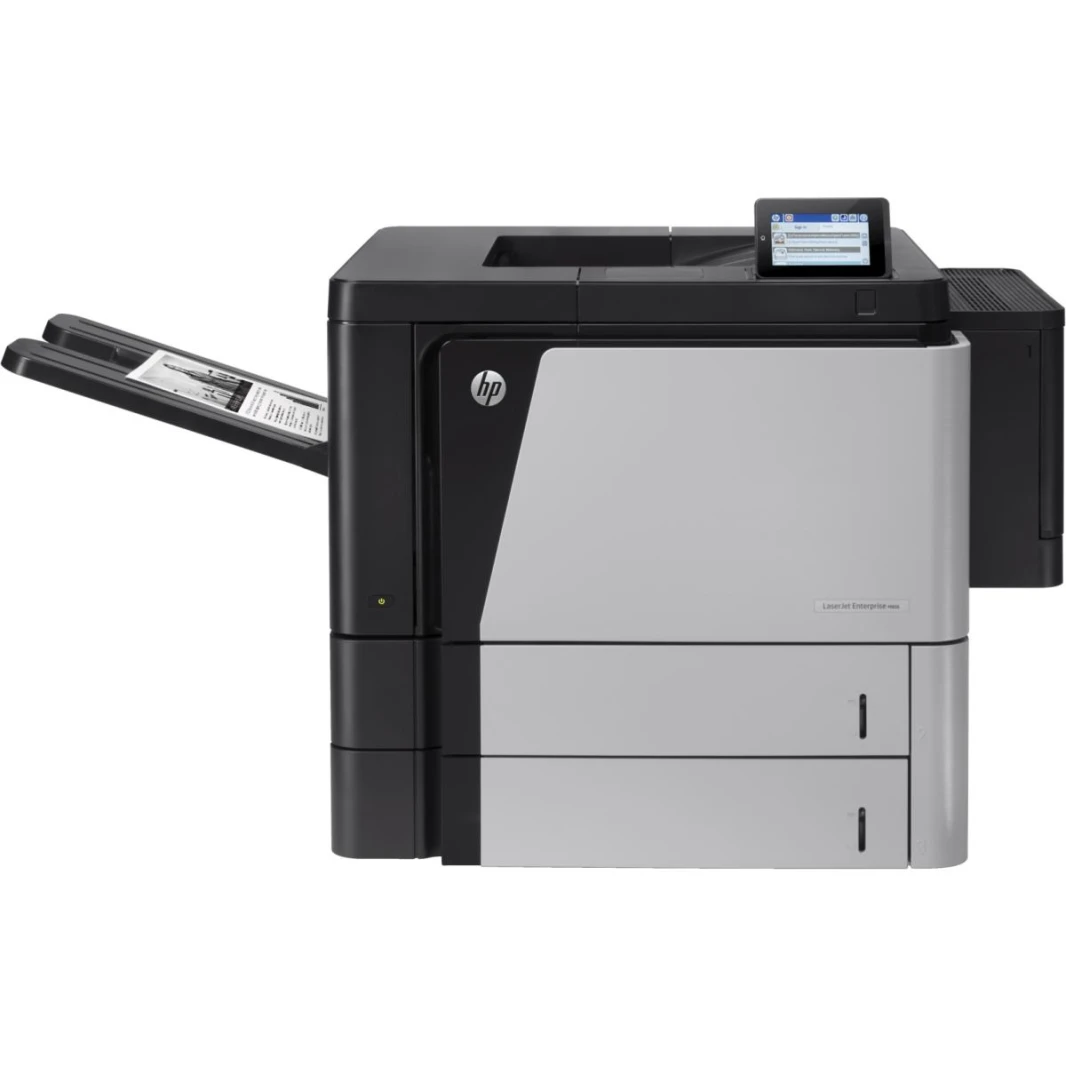 طابعة HP LaserJet Enterprise M806dn Laser (طباعة بالأبيض والأسود فقط) لاسلكية وشبكة إيثرنت، شاشة تعمل باللمس LCD مقاس 4.3 بوصة، USB 2.0، حتى 55 صفحة في الدقيقة، حتى 1200 × 1200 نقطة في البوصة، طباعة م