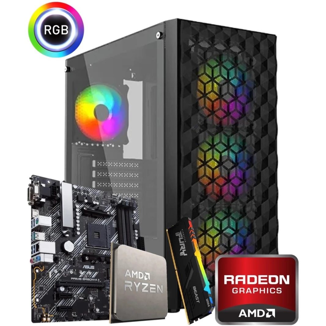 AMD RYZEN 7 5700G // VEGA 7 Integrated Graphics // 16GB RAM  - APU Custom Build