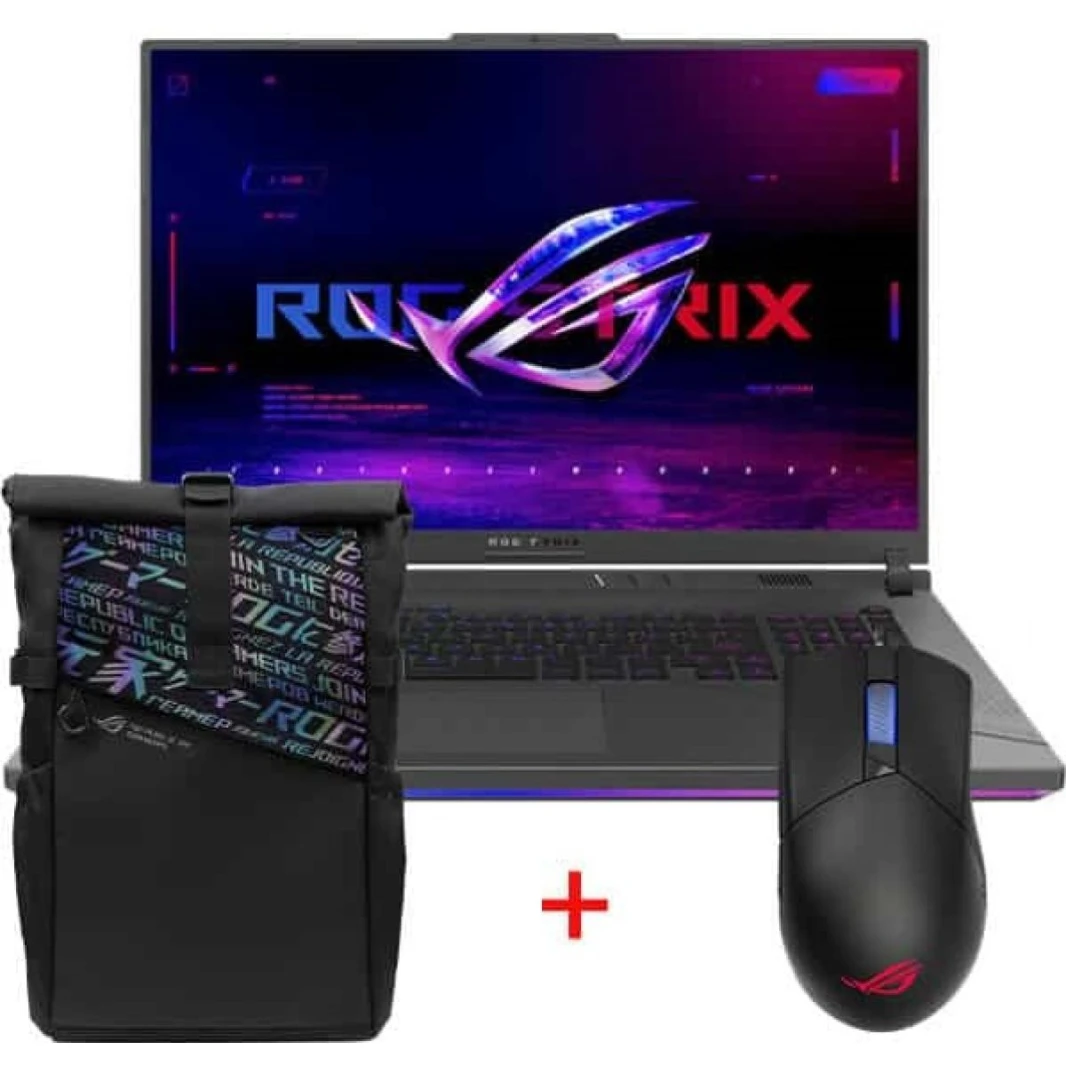 ASUS ROG Strix G18 (2024) 18" 2.5K 240Hz IPS, 14th Gen Intel Core i9-14900HX, Nvidia RTX 4070 8GB GDDR6, 32GB DDR5 RAM, 1TB M.2 PCIe NVMe - Eclipse Gray Gaming Laptop w/ Free Asus Rog Backpack & Rog I