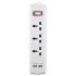 Huntkey SZM307 Power Strip Surge w/ 3 Universal AC Sockets (1.5M)