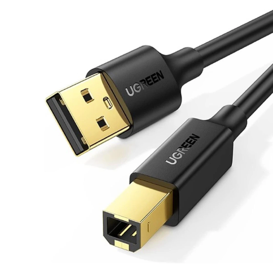 UGREEN (10351) USB 2.0 AM To BM (Type A To Type B Male To Male) Print Cable 5m (Black)