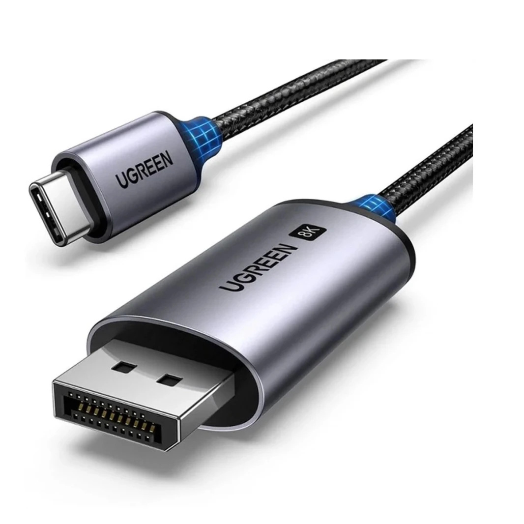 UGREEN (CM556) USB C Male To Display Port Male Support Up To 8K@60Hz 1M (Gray)