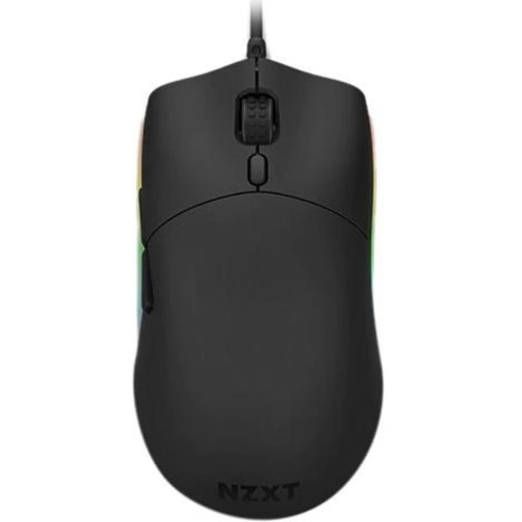 NZXT Lift Lightweight Ambidextrous RGB Optical Mouse 16K DPI, 67g w/ Omron Mechanical Switches & Low-Drag Cable -Black