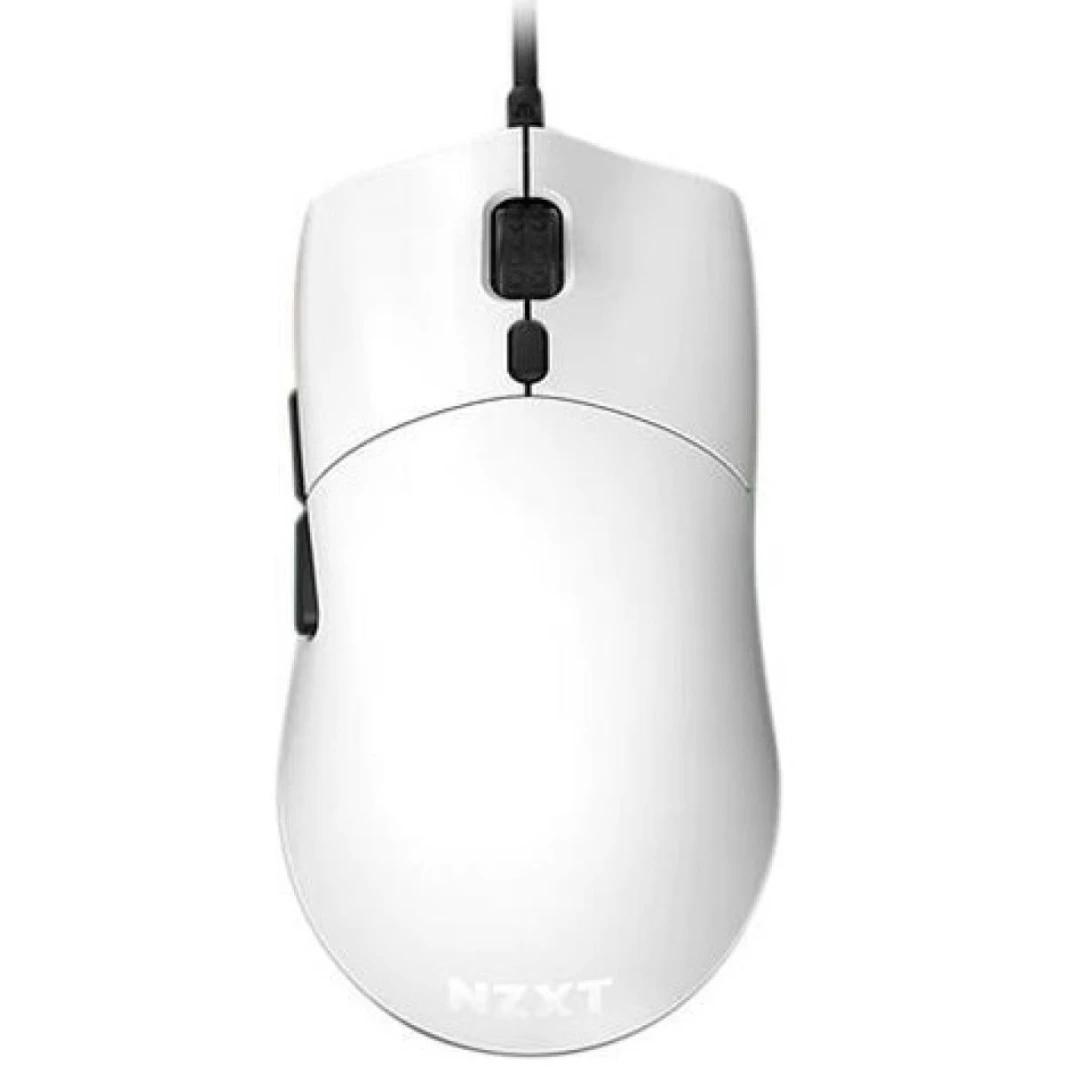 NZXT Lift Lightweight Ambidextrous RGB Optical Mouse 16K DPI, 67g w/ Omron Mechanical Switches & Low-Drag Cable -White