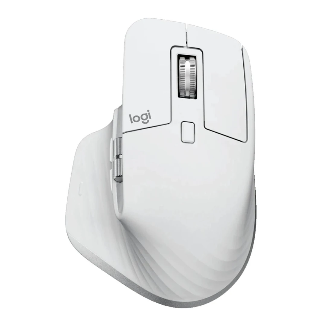 Logitech MX Master 3S Performance Wireless (Bluetooth & 2.4GHz Logi Bolt USB) Up To 8000DPI, Countless Customization ,Ultra Quiet Mouse - Pale Grey