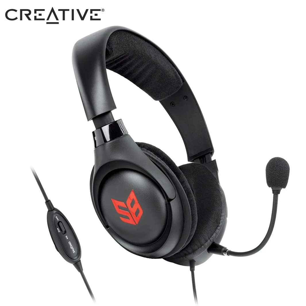 Creative 70GH032000000 Sound Blaster Blaze Gaming Headset with Detachable Noise-Cancelling Mic and in-line Remote