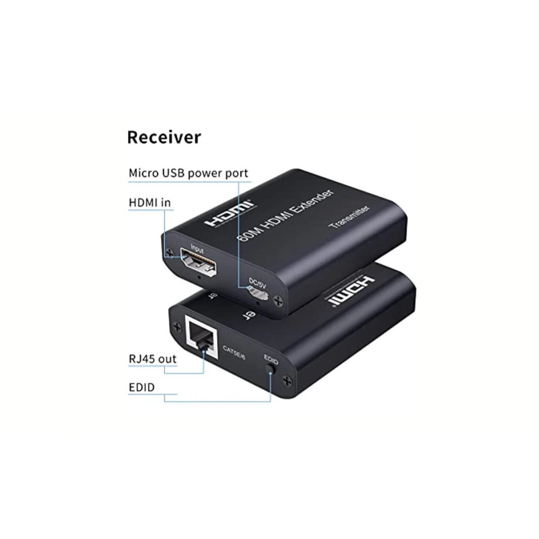 EXTENDER HDMI OVER CAT6 60M & USB WITH POWER