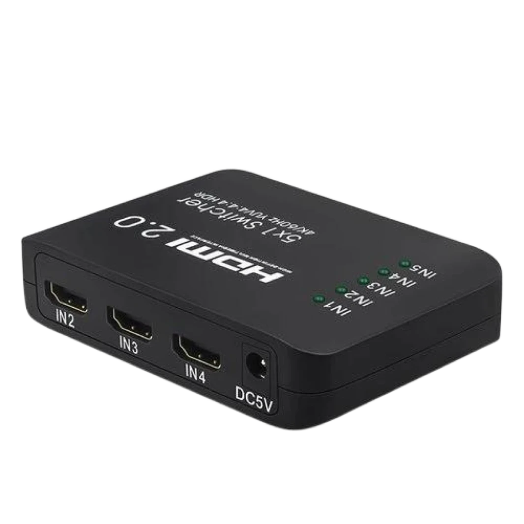 HDMI2.0 Switch Good Quality 5 Port 1080P HDMI Switch Switcher Selector Splitter Hub + iR Remote for HDTV PS3 Media Streaming Device HDMI2.0 (Black)