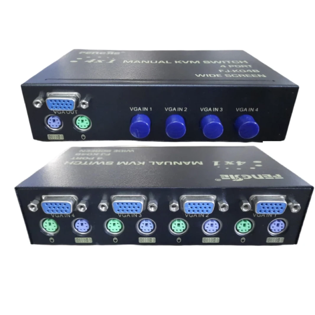 دليل تبديل البيانات 4 منافذ VGA PS2 طراز K04B