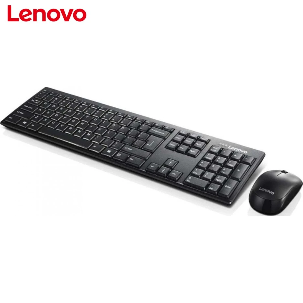مجموعة لوحة المفاتيح والماوس اللاسلكية Lenovo 100، رفيعة، مقاومة للماء GX30S99500