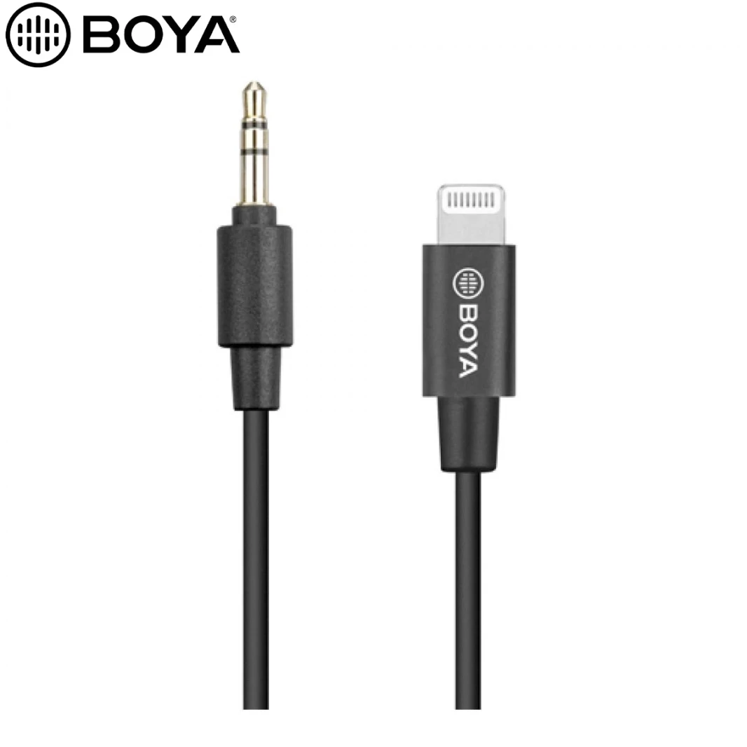 BOYA BY-K1 - محول صوت من 3.5 مم TRS (ذكر) إلى Lightning (ذكر)