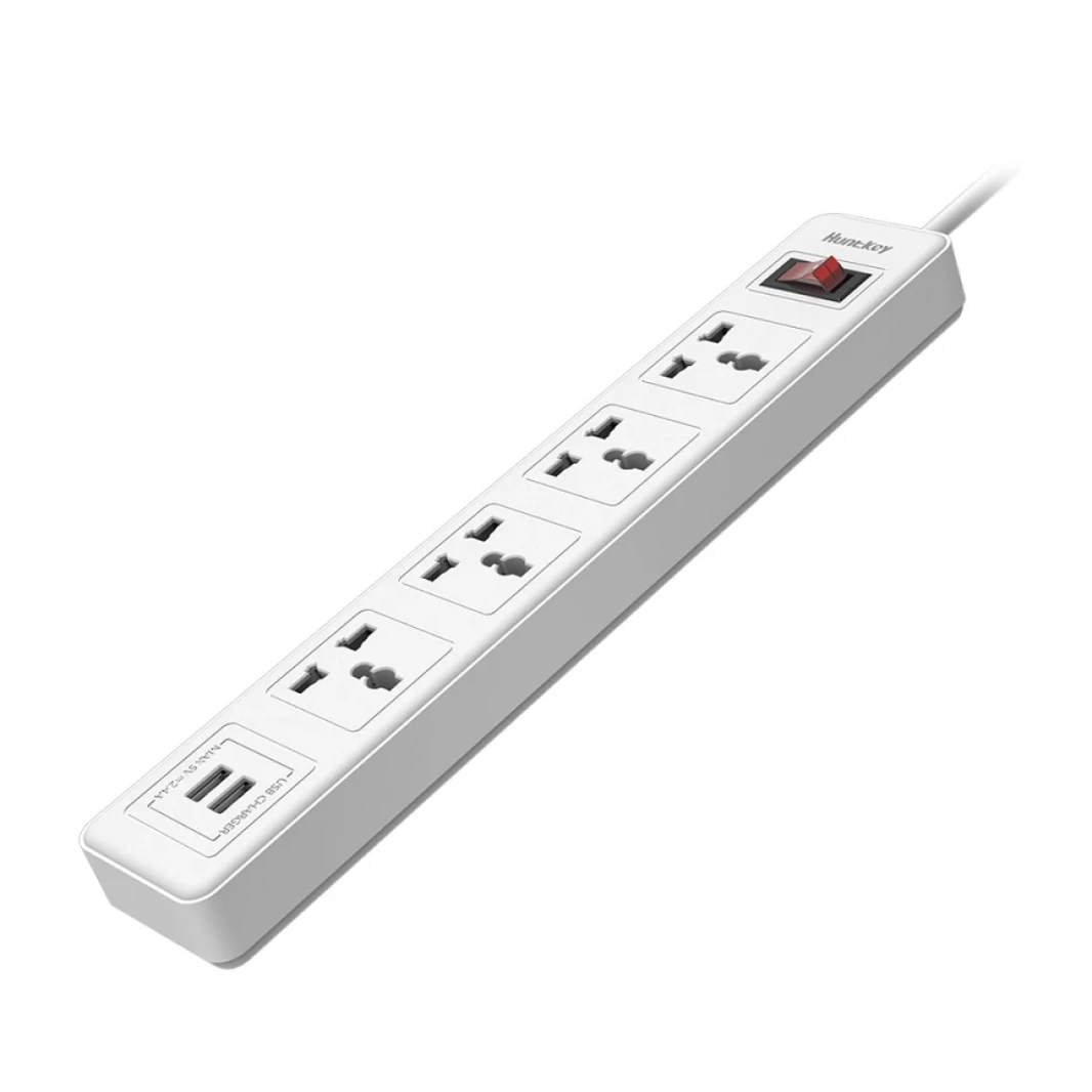 شريط الطاقة Huntkey Power Ext. SSZ507 مزود بـ 4 منافذ + 2 منفذ USB