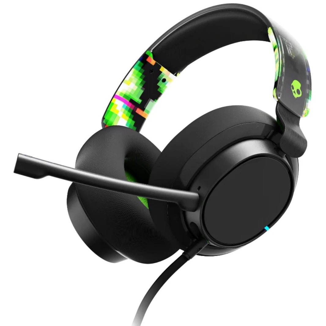 Skullcandy SLYR Pro Wired Lightweight Gaming Headphone (USB-C to USB-A, 3.5mm Aux) Over-Ear Headset w/ Smart Clear Microphone, Rich, Clear Audio, Enhanced Sound Perception, Multi-Platform PC Or Consol