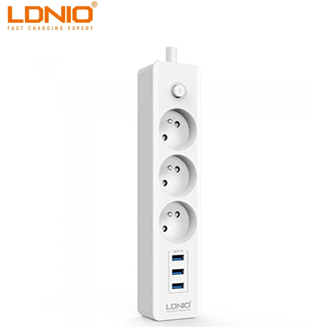 Ldnio 3power Socket 3USB Anti-Static Power Socket 1.8m
