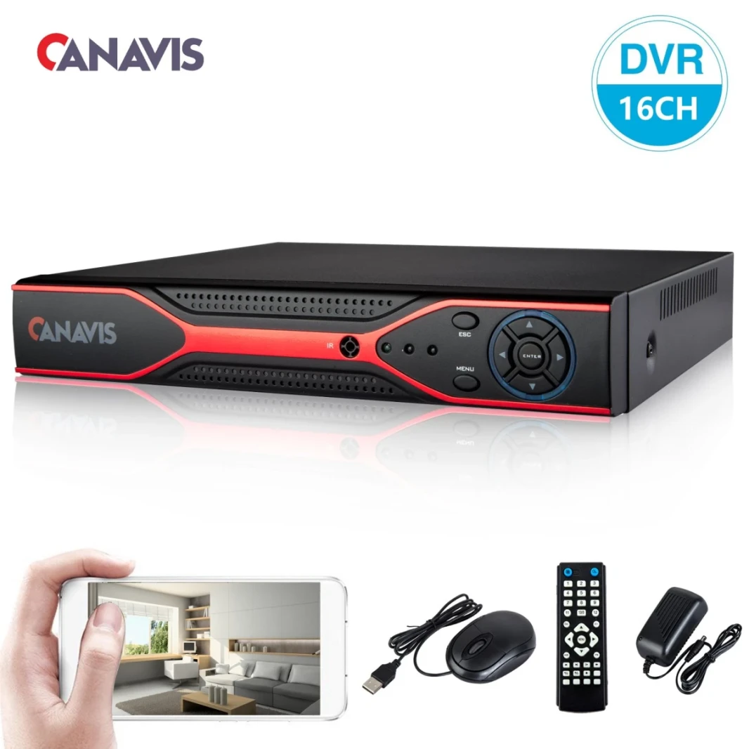 16 قناة DVR تدعم قرص صلب سعة 4 تيرابايت، تدعم وظيفة السحابة، الاتصال الداخلي الصوتي، تدعم HDMI، مصدر طاقة 12 فولت/2 أمبير؛ قدرة الترميز: 16 قناة CIF في الوقت الحقيقي باللون الأسود