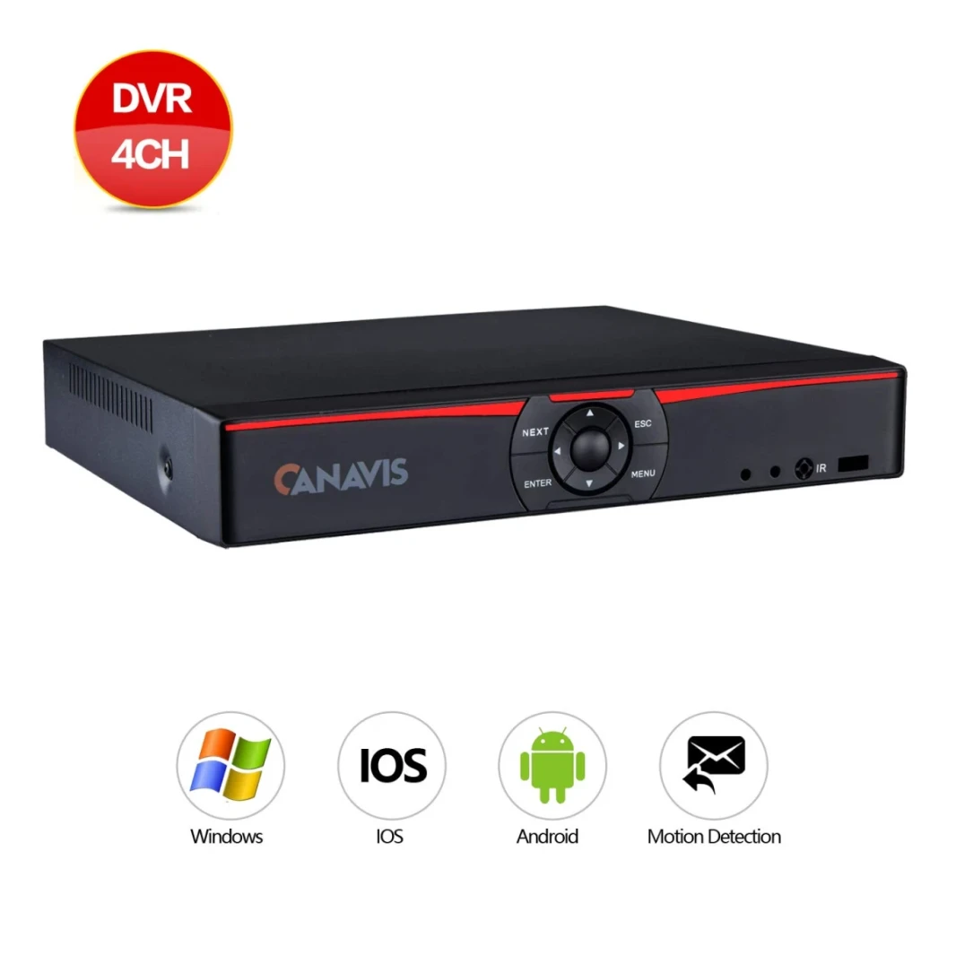 مخرج 4 قنوات: VGA/Bnc/HDMI؛ منفذ SATA HDD واحد؛ *يدعم القرص الصلب سعة 4 تيرابايت؛ ..القدرة على فك التشفير في الوقت الفعلي: 4 قنوات D1/4
