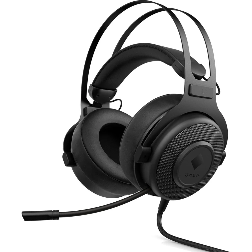 HP OMEN Blast Wired Professional Black Gaming Headset, 7.1 Surround Sound, 360º Spatial, Unidirectional Built-In Mic, Controlled By OMEN Audio Lab, Multi-Platform Compatible PC, Xbox One, PS4