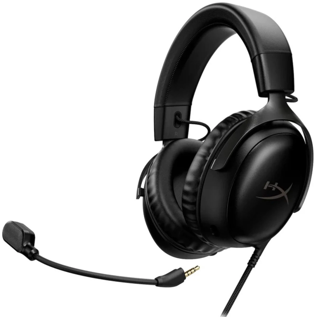HyperX Cloud III DTS:X Spatial Virtual 3D Surround Sound Gaming Headset w/ Improved Bass & Superior Noise-cancelling Mic Quality & Onboard Controls , Multiplatform Compatibility (USB-C, USB-A, and 3.5