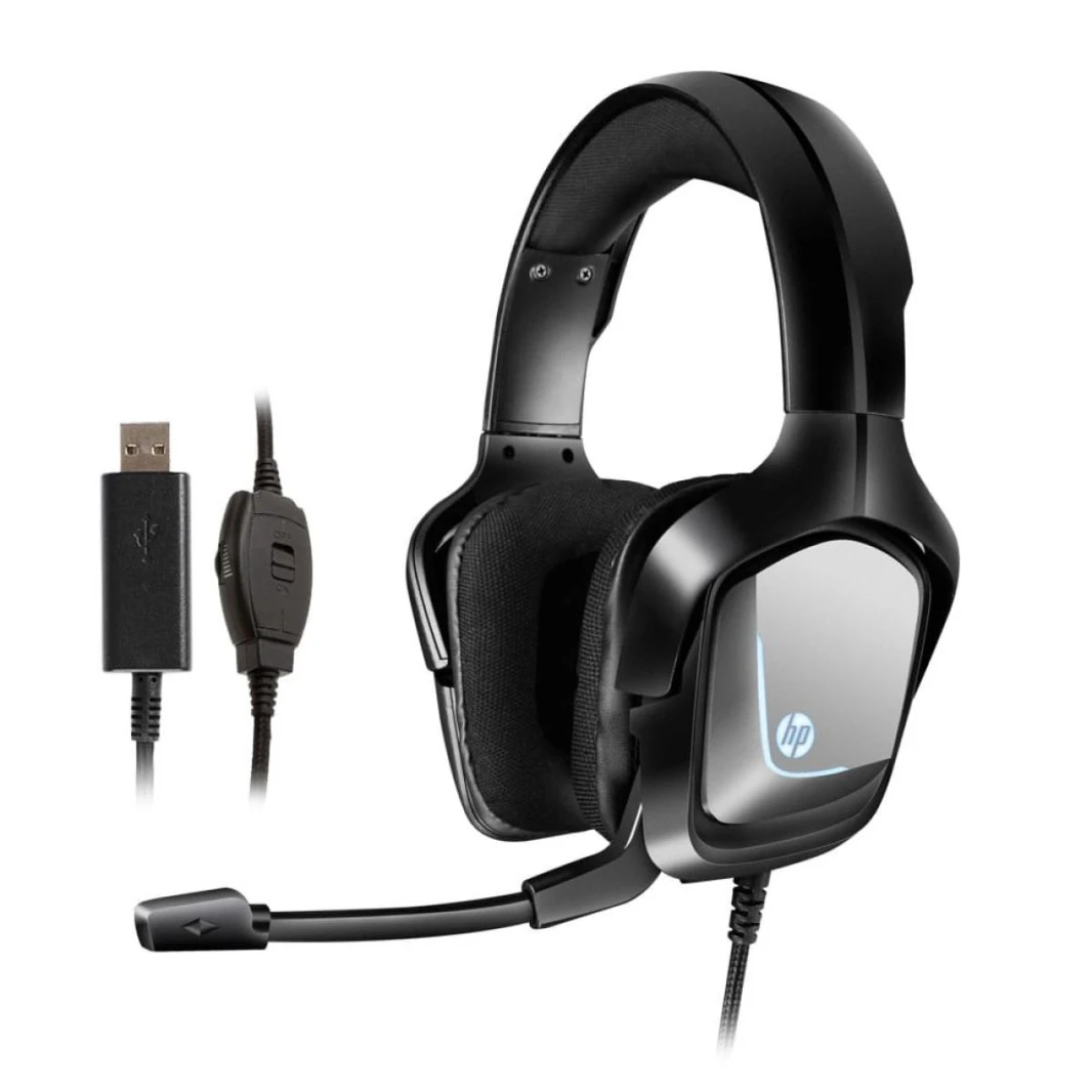 HP H220GS USB 2.0 Virtual 7.1 Gaming Headset W/ Microphone & Led Lighting