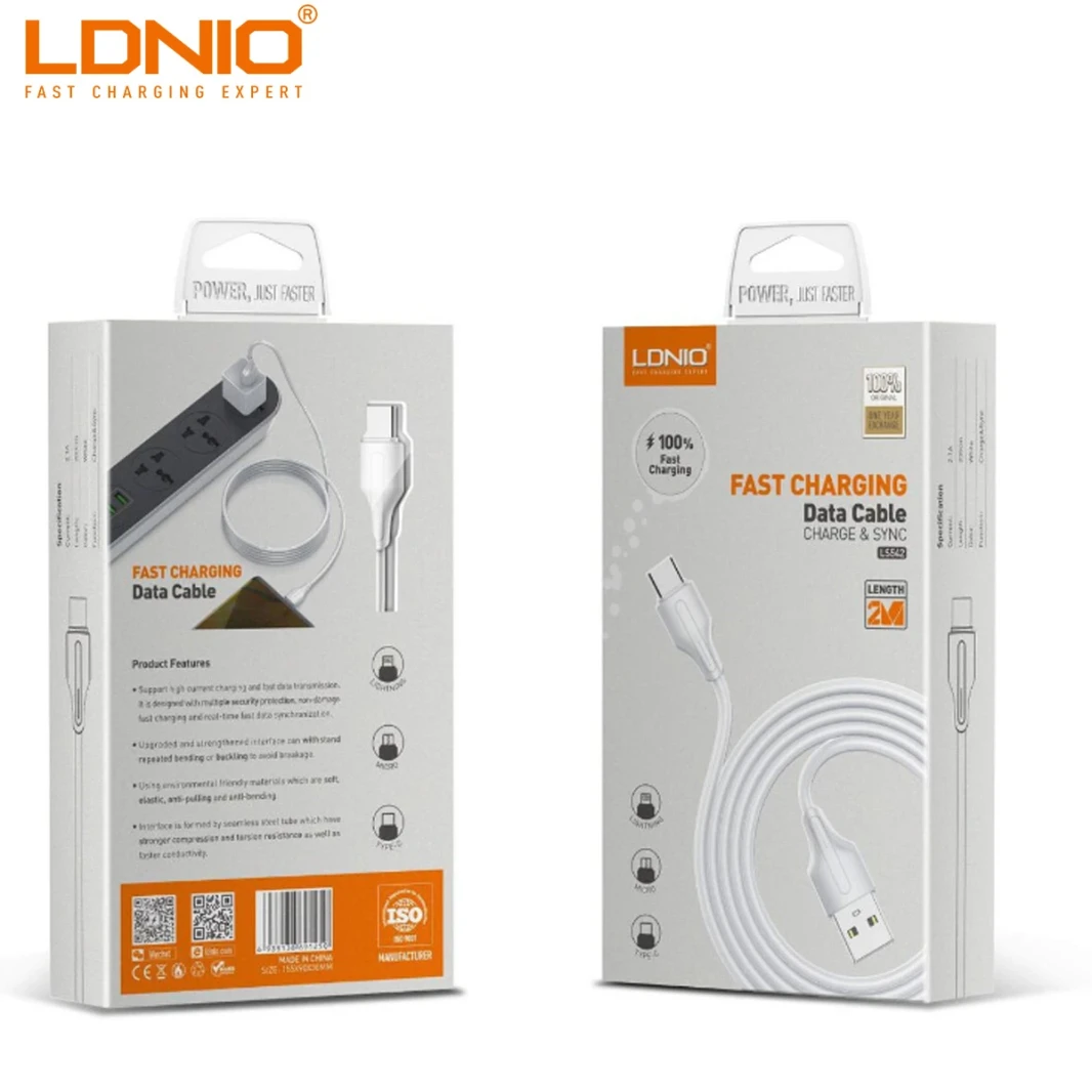 LDNIO LS542 USB DATA CABLE FOR IPHONE 200CM