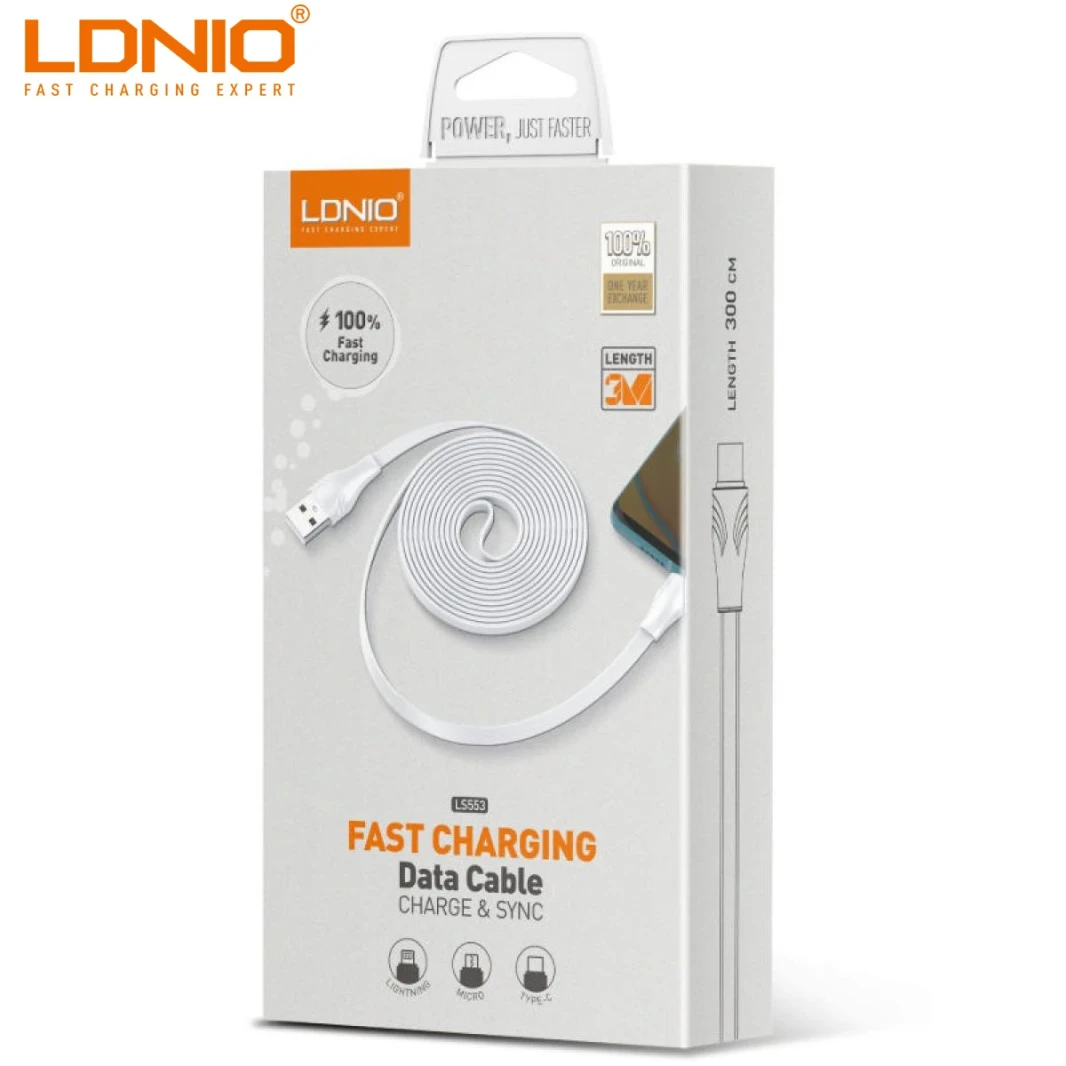 LDNIO LS553 USB DATA CABEL SAMSUNG 300CM