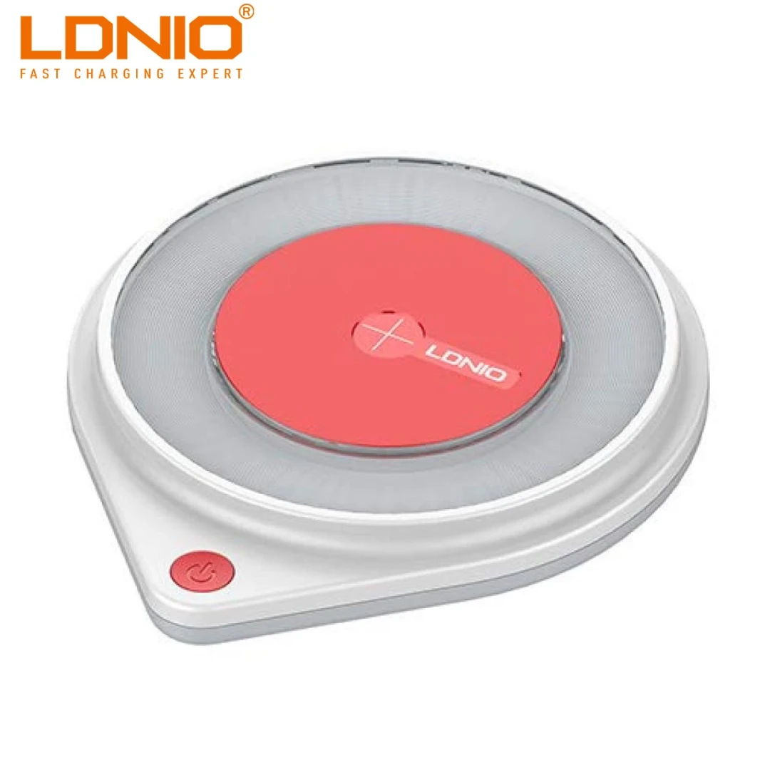 LDNIO AW001 Super - Thin 10W Wireless Charger Pad,Fast Charge Built-in Bedside Lamp for Mobile Desktop Base Compatible for Samsung Compatible for iPhone