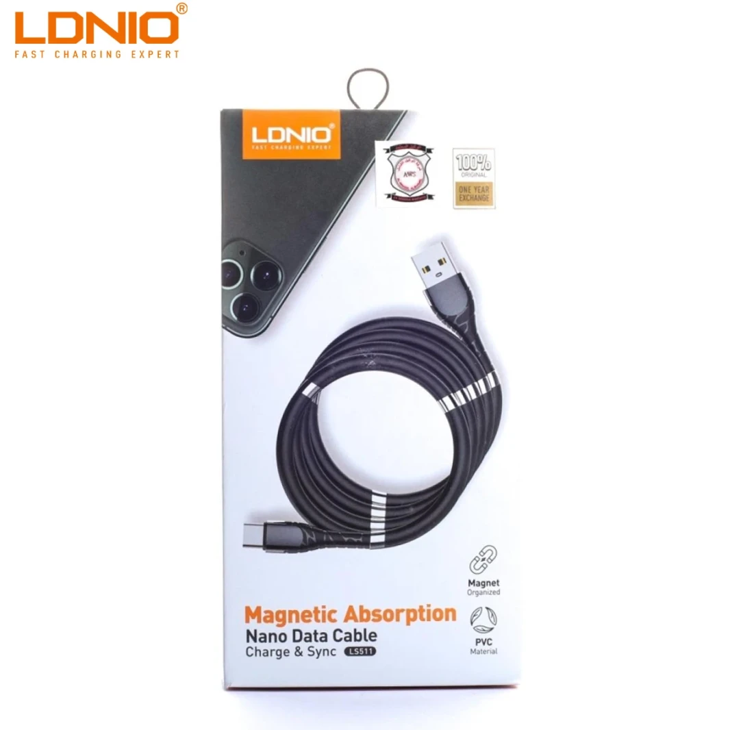 LDNIO LS511 USB DATA CABLE FOR IPHONE