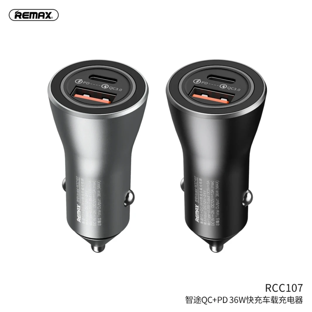 REMAX ZHITU QC+PD 36W car charger RCC107