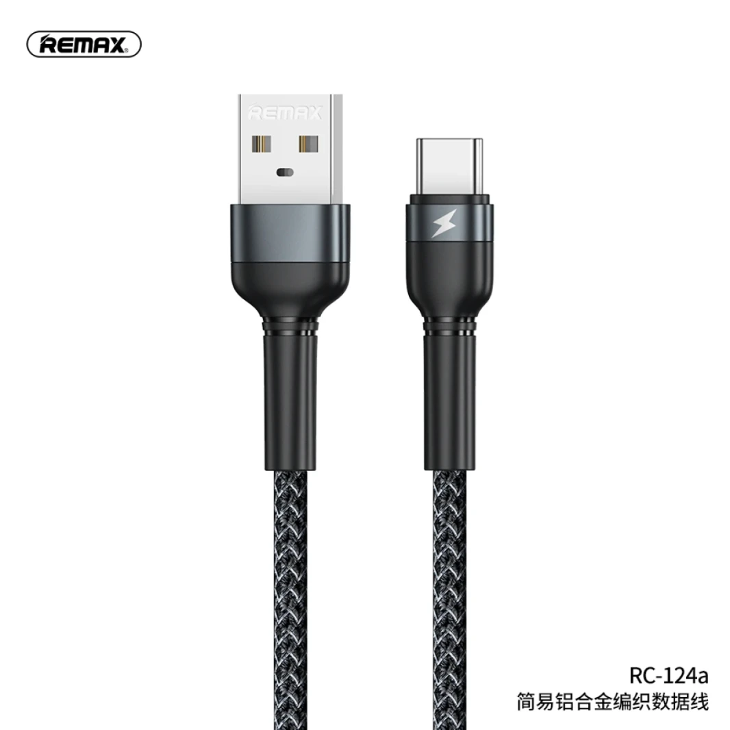 REMAX Jany aluminum alloy braided data cable for Type-C RC-124a
