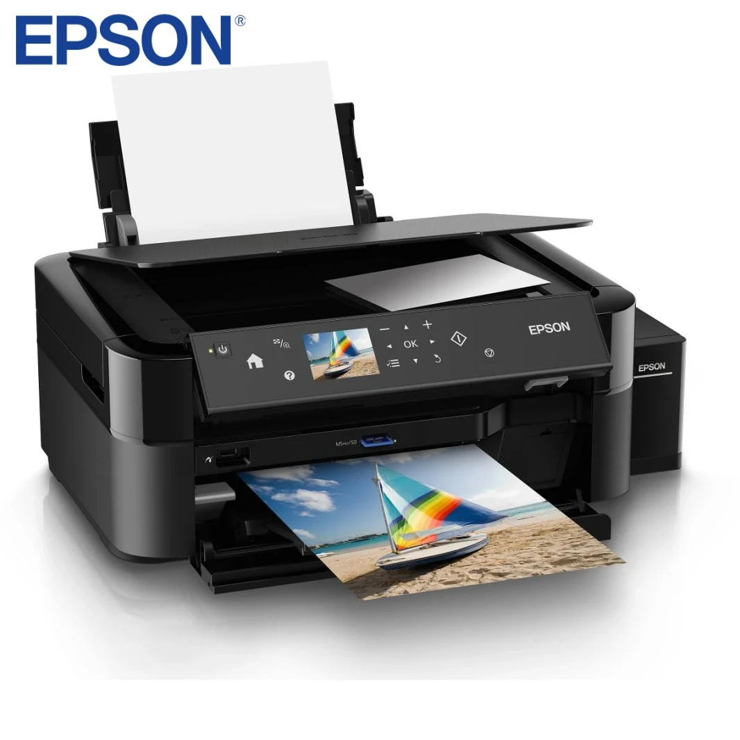طابعة الصور اللاسلكية متعددة الوظائف Epson L850 3 في 1 6 ألوان مع إعادة تعبئة الحبر والطباعة بدون حدود والطباعة المباشرة على الأقراص المضغوطة/أقراص DVD