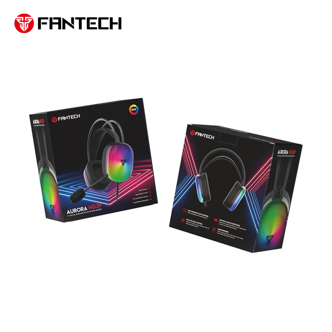 Fantech Aurora HG29 7.1 Virtual Surround Sound Gaming Headset RGB