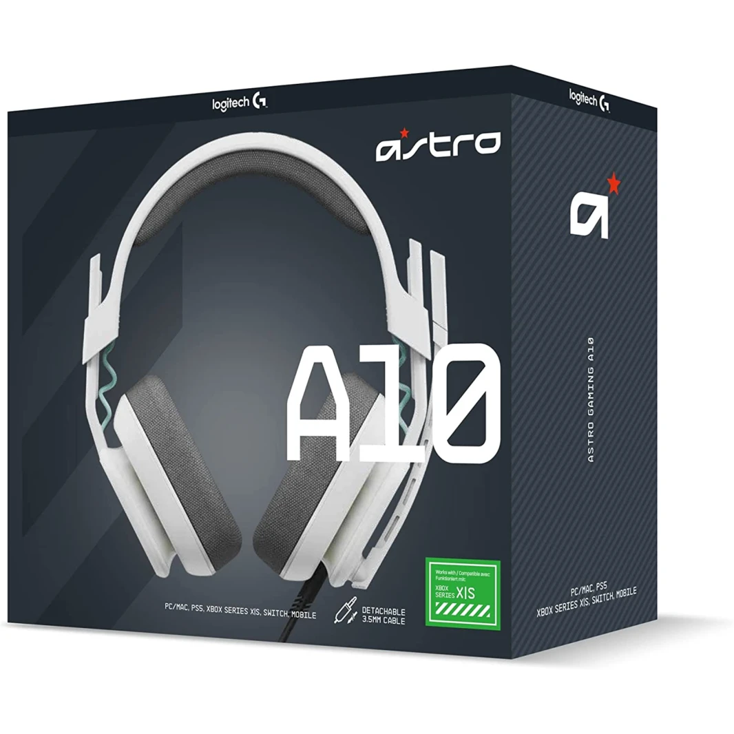 Astro A10 Gaming Headset Gen 2 Wired Headset – Over-Ear – White