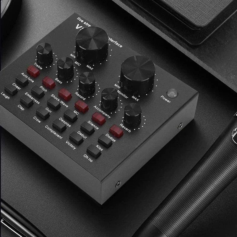بطاقة الصوت V8 Mixer Bluetooth SoundCard V8 Audio Soundcard